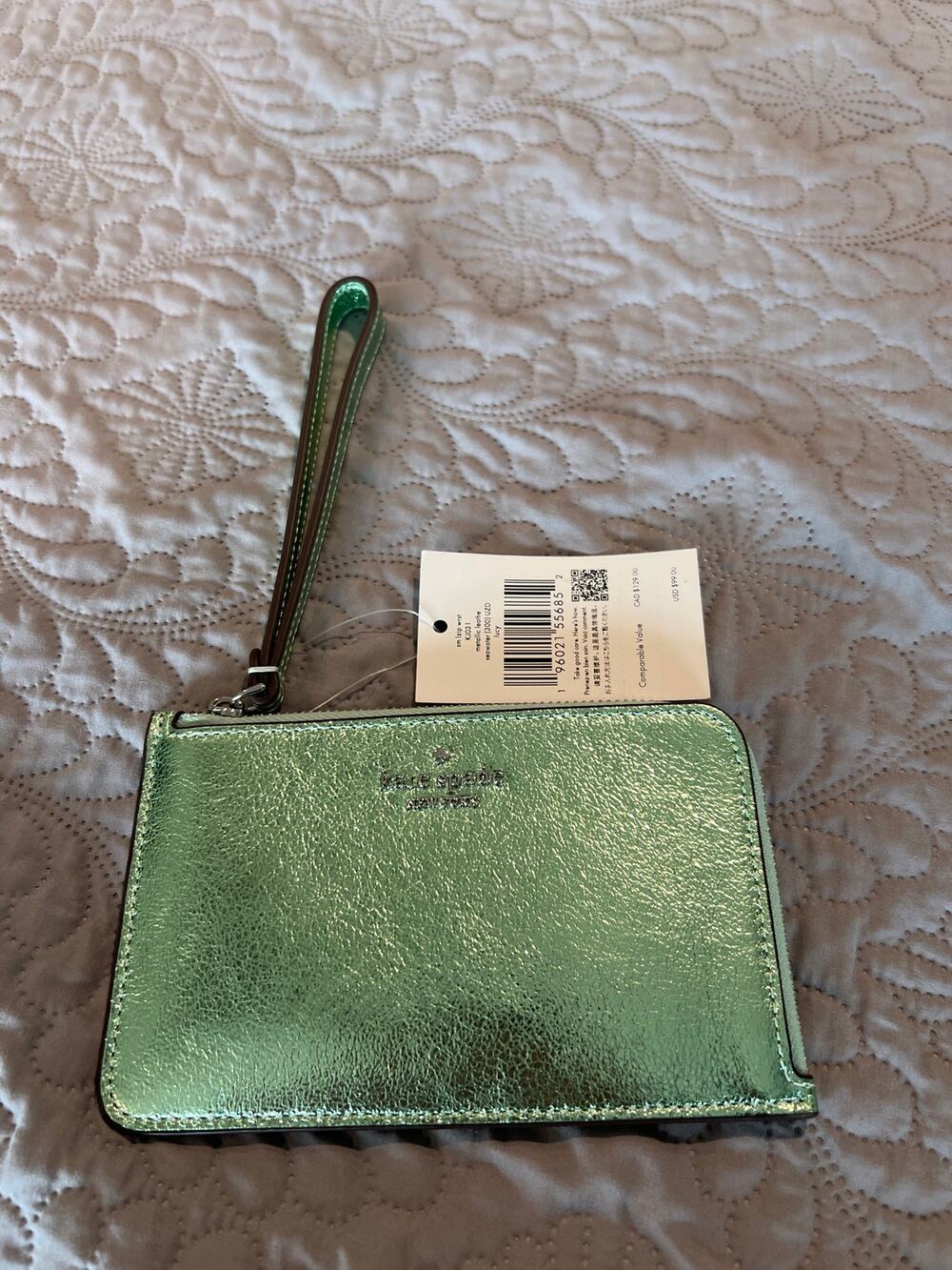 NWT Kate Spade small L zip pouch